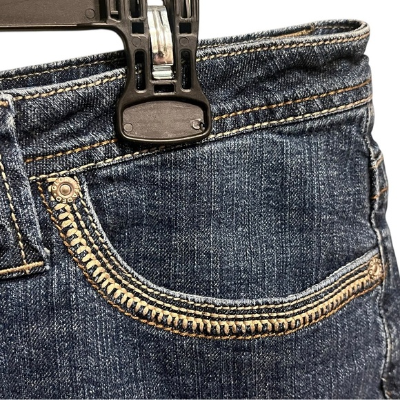 Faded Glory Classic Dark Blue Jean Shorts 98% Cotton - Picture 2 of 2